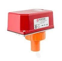 A red box with an orange cap and a white label.