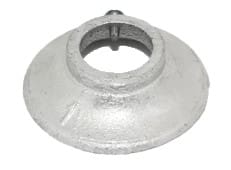 Silver metal pipe flange with screw.