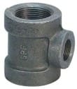 Black iron pipe fitting with female threads.