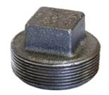 Square-head threaded pipe plug.