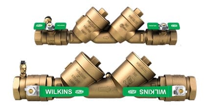 Wilkins water filtration system with two valves.