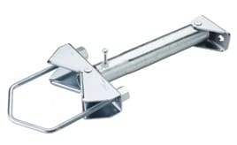 Silver metal adjustable support bracket.