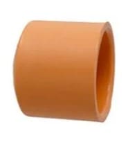 Orange plastic pipe coupling fitting.